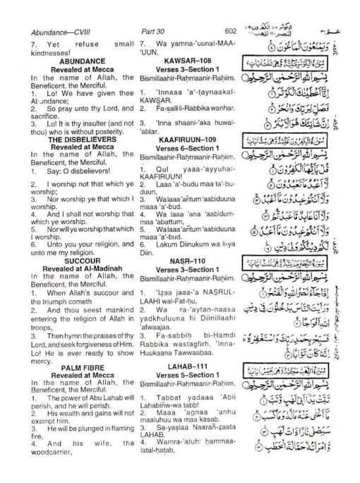 Holy Quran with Arabic Text, English Translation and Roman Transliteration – Pickthall